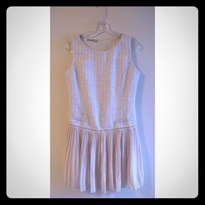 YOSHE DROP HEM pleated Dusty Rose dress